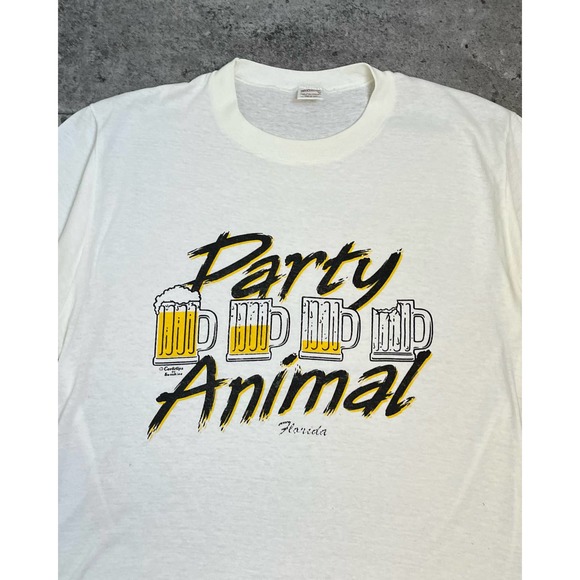 "Party Animal" Tee (L) - 1980s - Picture 2 of 2